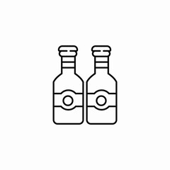 oil bottles icon sign vector
