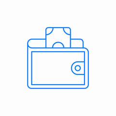 open wallet icon sign vector