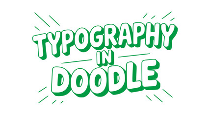 Obraz premium Typography in Doodle Style.