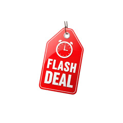 Flash Deal Timer Tag – Urgent Clock Icon Transparent PNG