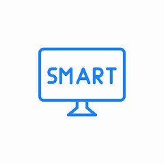 smart monitor icon sign vector