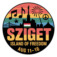 Sziget Festival Island of Freedom Badge

