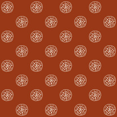 Hand Drawn Pizza Vector Seamless Pattern