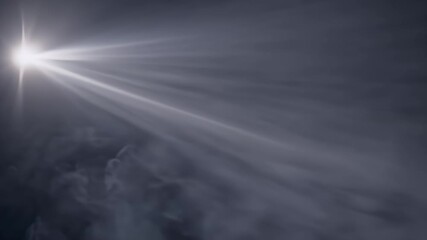 Atmospheric K loop where subtle luminous beams filter through darkness creating serene spiritual spotlight mystical sunrise effect worship montage cinematic reveals logo centre