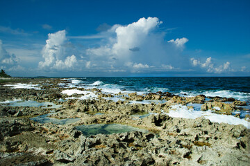 Coastal Limestone Formations and Breaking Waves – Sian Ka’an Reserve