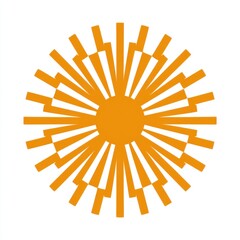Abstract Orange Gold Sunburst Design