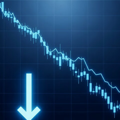 Stock Market Decline Down Trend Financial Crisis