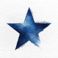 Blue Star Abstract Design on Textured White Background