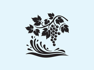 Fototapeta premium Grapevine Composition with Rising Juice Explosion