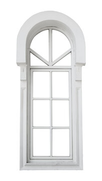 white window frame arch isolated