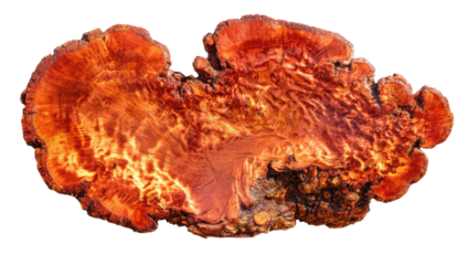 Close-up of a vibrant wood slice