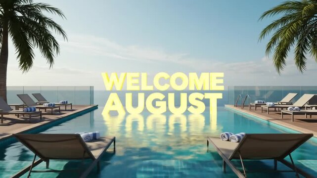 August Welcome: Poolside Relaxation and Tropical Getaway