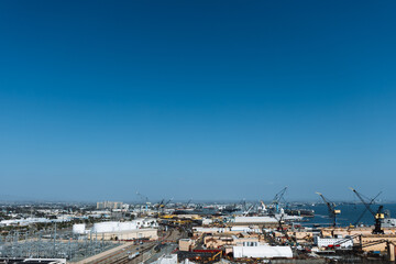 Cranes in an industrial park in the United States