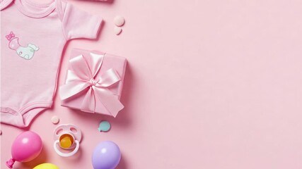 pink baby shower background invitation video