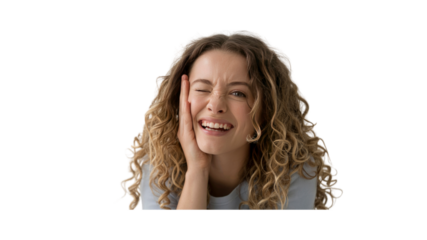 Playful Young Woman Winking and Smiling