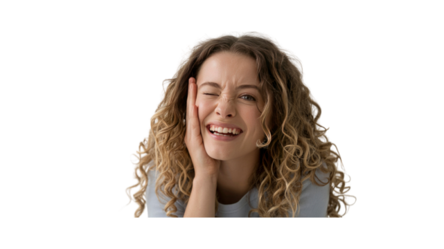 Playful Young Woman Winking and Smiling