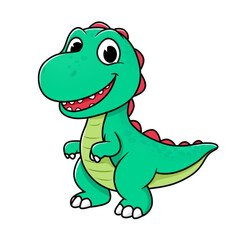 Cute Smiling Dino Animal Illustration.eps
