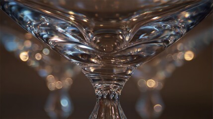 Crystal glass close-up