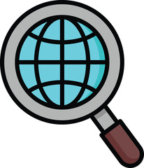 Search Engines  lineal color icon