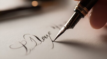 Hand-lettered signature on paper