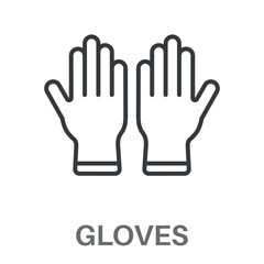 Fototapeta premium Simple Gloves Design Icon, Simple Style Design Inspiration For Any Logos Interface And Purpose