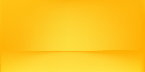 yellow background abstract with Gradient in empty room studio, Yellow empty room studio gradient used for background, yellow background studio with shine use for product shooting. © moh