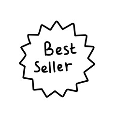 best seller emblem badge handdrawn