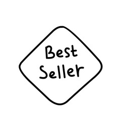 best seller emblem badge handdrawn