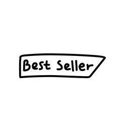 best seller emblem badge handdrawn