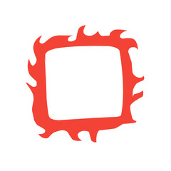 red fire frame vector decoration