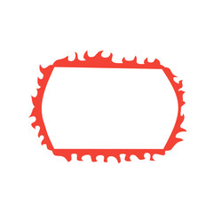 red fire frame vector decoration