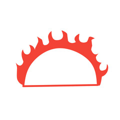 red fire frame vector decoration