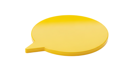 Yellow speech bubble isolated on a transparent background