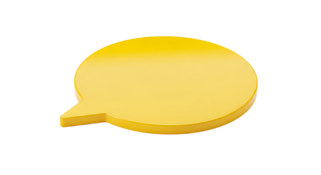 Yellow speech bubble isolated on a transparent background
