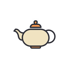 Isolated Vector Teapot Illustration With Transparent Background And Clean Design