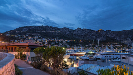 Port and landscape timelapse of Beaulieu sur mer, France.