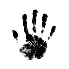 silhouette of hand print