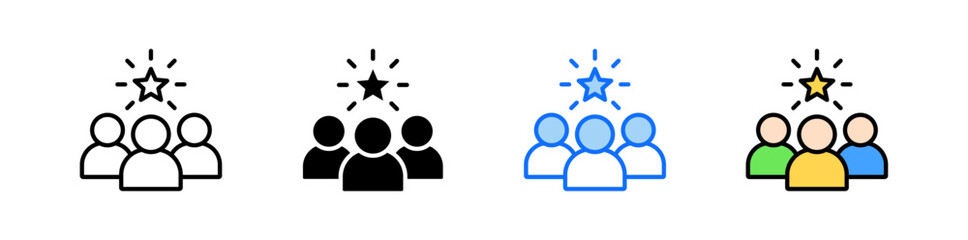 Leadership Icon Set Multiple Style Collection