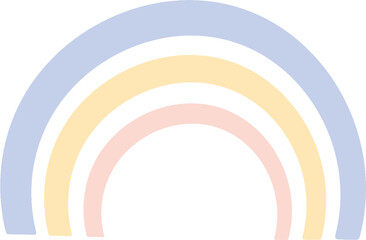 Pastel blue yellow pink rainbow collage