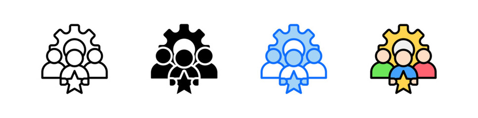 Leadership Development Icon Set Multiple Style Collection