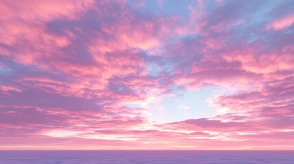 Fototapeta premium Pink sunset cloudscape