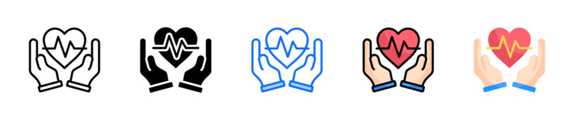 Obraz premium Health Icon Set Multiple Style Collection