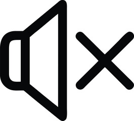 Silent Symbol: A minimalist design shows the universal representation of silence or muteness, ideal for conveying quietude or the absence of sound. 