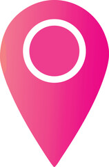 Simple Black and White Map Pin Location Icon Symbol Design