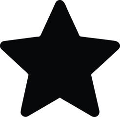 Symbolic Star: A simple yet iconic silhouette of a black five-pointed star, standing out in its stark simplicity and conveying messages of aspiration, quality, and achievement.