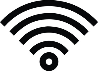 Wi-Fi Signal: A modern design of a Wi-Fi signal icon. This graphic element represents wireless internet connectivity, a key feature of modern technology. 