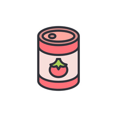 Obraz premium Vector Graphic Showing A Canned Tomato Product On Transparent Backdrop