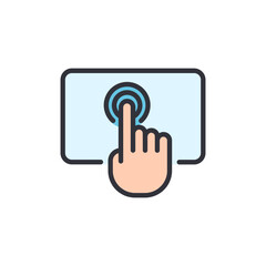 Interactive Touchscreen Interface With Finger Gesture On Digital Device