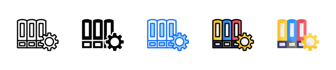 Documentation Icon Set Multiple Style Collection