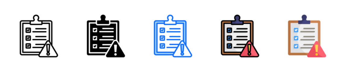 Risk Management Icon Set Multiple Style Collection